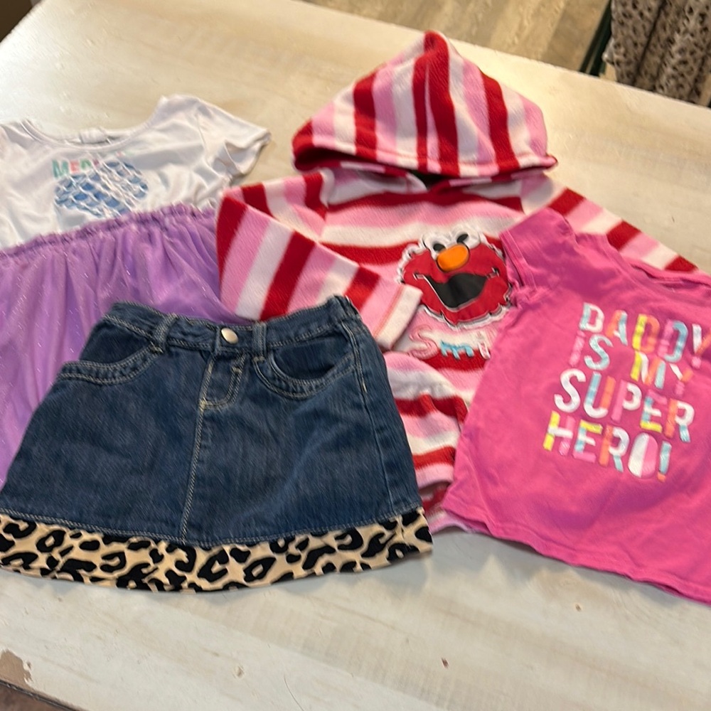 Kids miscellaneous Clothing Bundle with Elmo Hoodie(small stain-see pics)